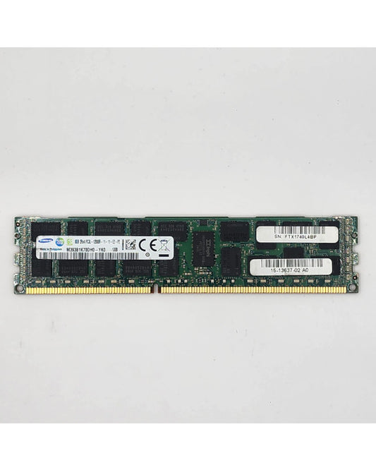 Vista frontal del módulo de memoria DDR3L Samsung de 8 GB (dual-rank x4, 12800 MT/s).